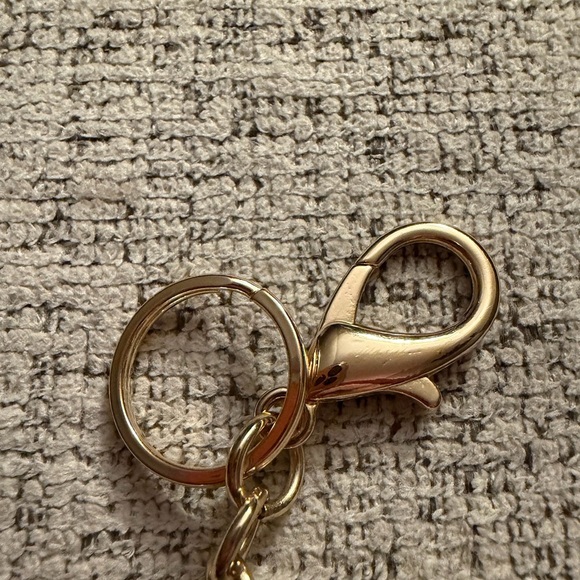 Gold and Teal Flower Keychain Bag Charm. NWOT - Picture 4 of 5